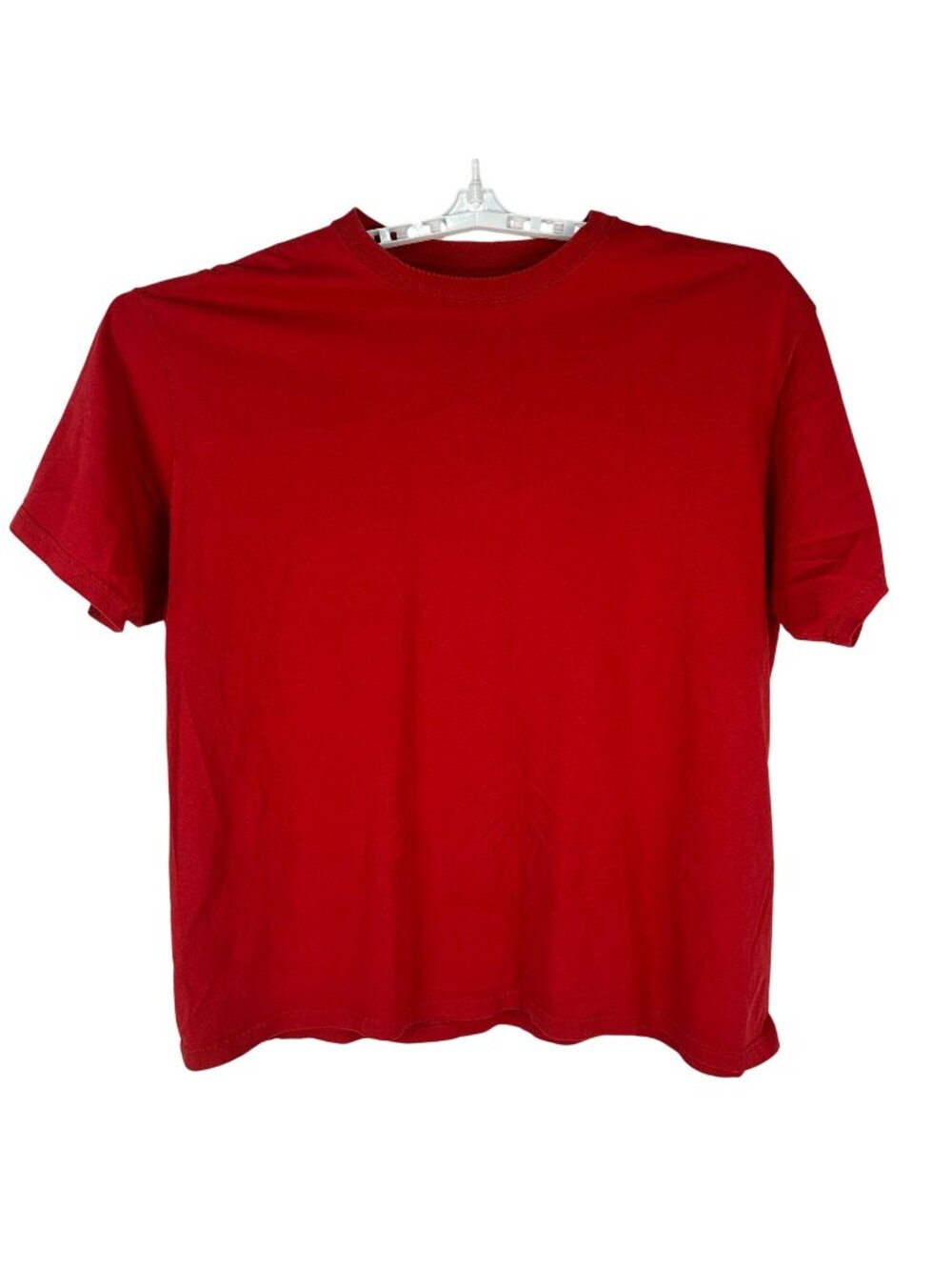 Shirts United Mens Red Crewneck Cotton T-Shirt Size XXL Casual Short Sleeve